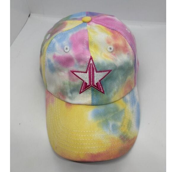 NWOT Jeffree Star Pastel Tie-Dye Look Baseball Cap STAR Embroidery Adjustable - Picture 1 of 8